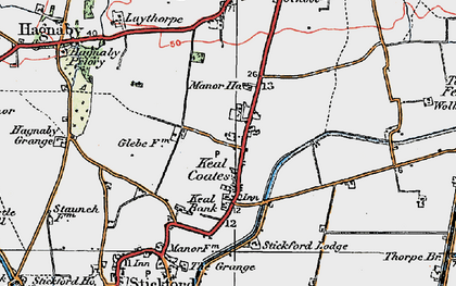 Old map of Keal Cotes in 1923