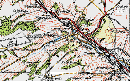 Old map of Kearsney in 1920