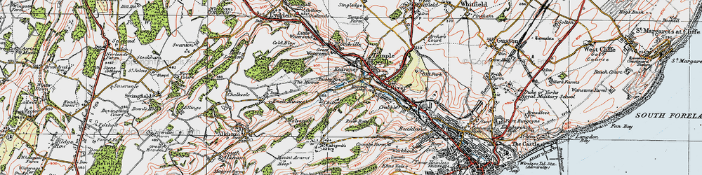 Old map of Bushy Ruff Ho in 1920