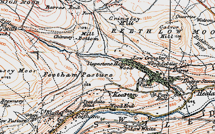 Old map of Barras End in 1925