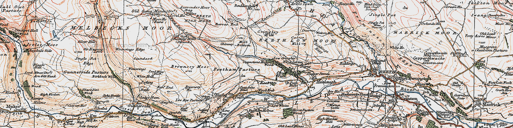 Old map of Barras End in 1925
