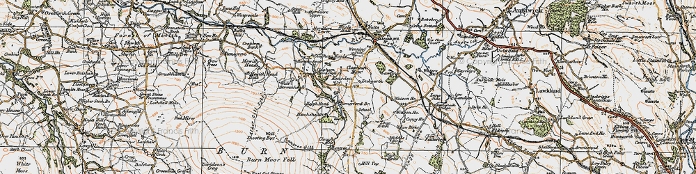 Old map of Bracken Garth in 1924