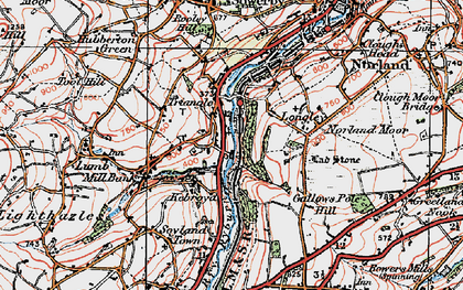 Old map of Kebroyd in 1925