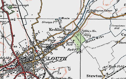 Old map of Keddington in 1923