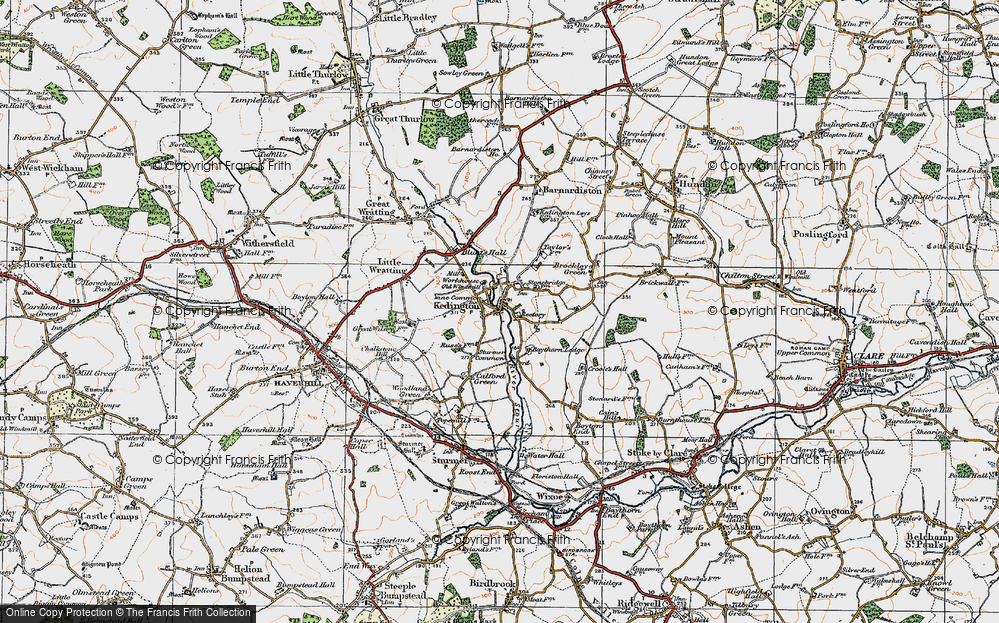Old Map of Kedington, 1920 in 1920