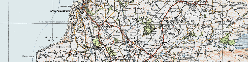 Old map of Wreah in 1925