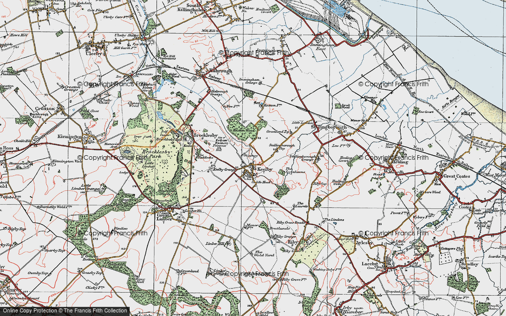 Old Map of Keelby, 1923 in 1923