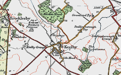Old map of Keelby in 1923