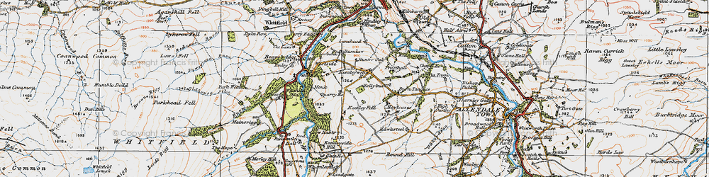 Old map of Keenley in 1925