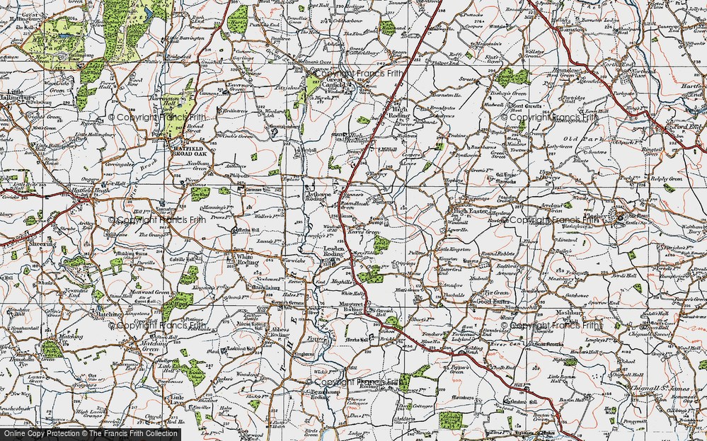 Old Map of Keeres Green, 1919 in 1919