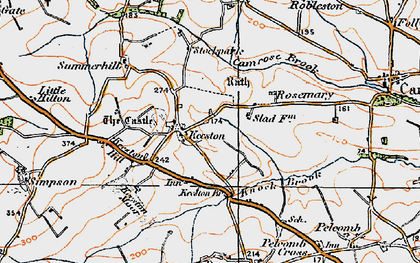 Old map of Keeston in 1922