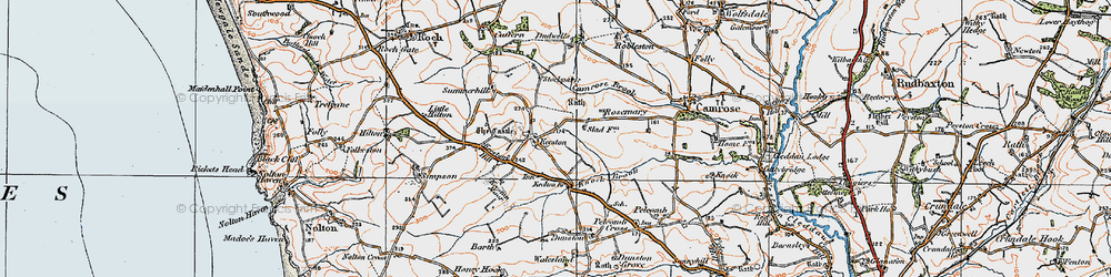 Old map of Keeston in 1922