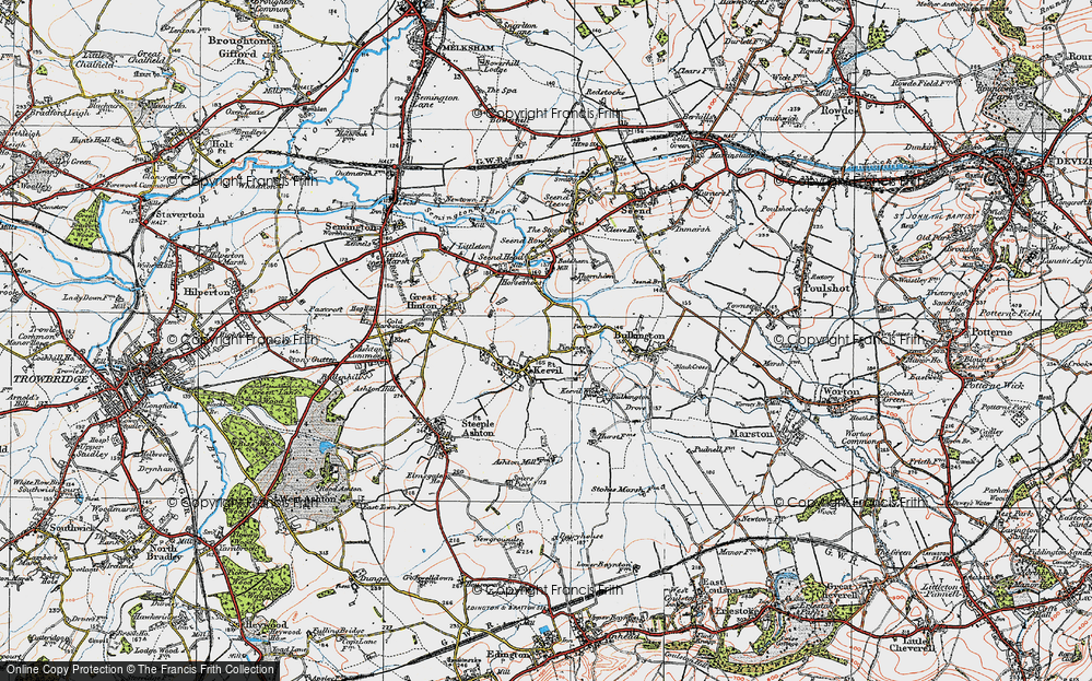 Old Map of Keevil, 1919 in 1919