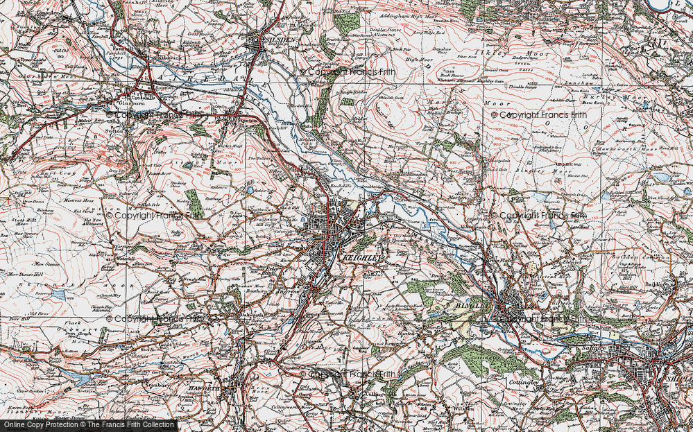 Old Map of Keighley, 1925 in 1925