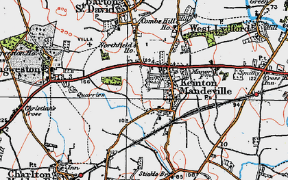Old map of Keinton Mandeville in 1919