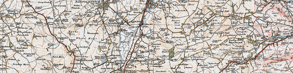 Old map of Kelbrook in 1924