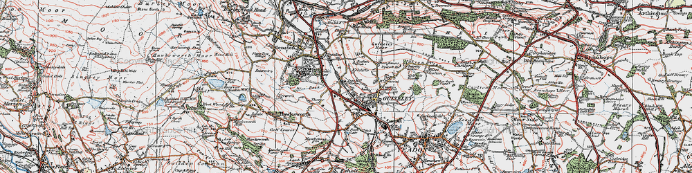 Old map of Kelcliffe in 1925