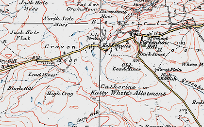 Old map of Black Hill in 1925
