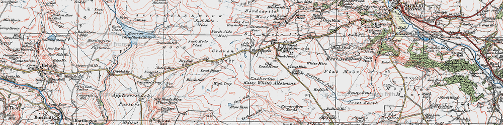 Old map of Blow Tarn in 1925