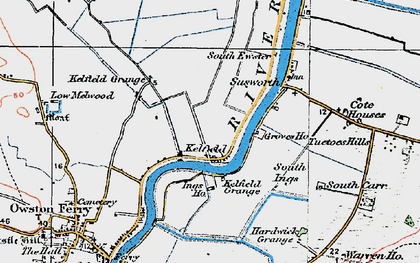 Old map of Kelfield in 1923