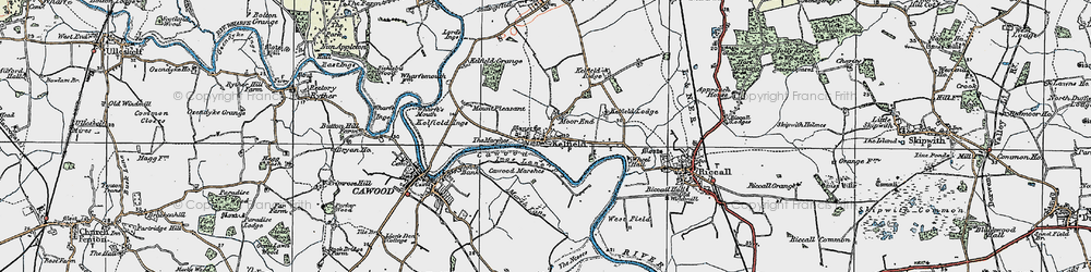 Old map of Kelfield in 1924
