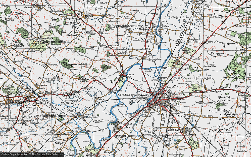 Old Map of Kelham, 1923 in 1923
