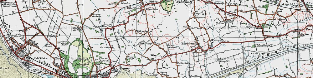 Old map of Kellamergh in 1924