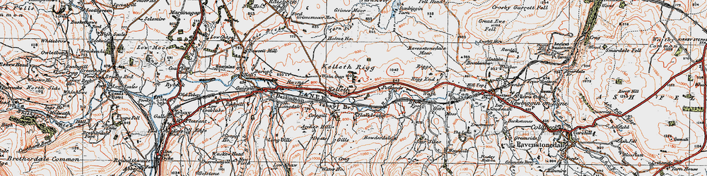 Old map of Kelleth in 1925