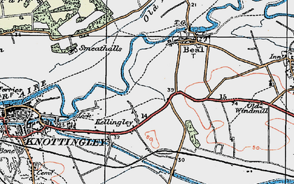 Old map of Kellingley in 1924