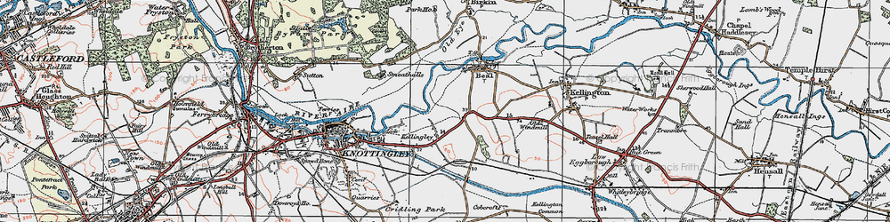 Old map of Kellingley in 1924