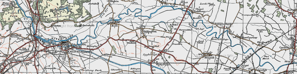 Old map of Kellington in 1924