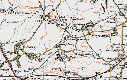 Old map of Kelloe in 1925