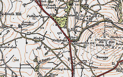 Old map of Kelly Bray in 1919