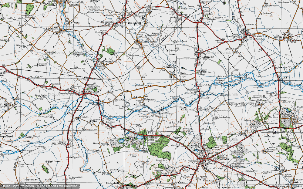 Old Map of Kelmscott, 1919 in 1919