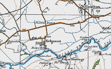 Old map of Kelmscott in 1919