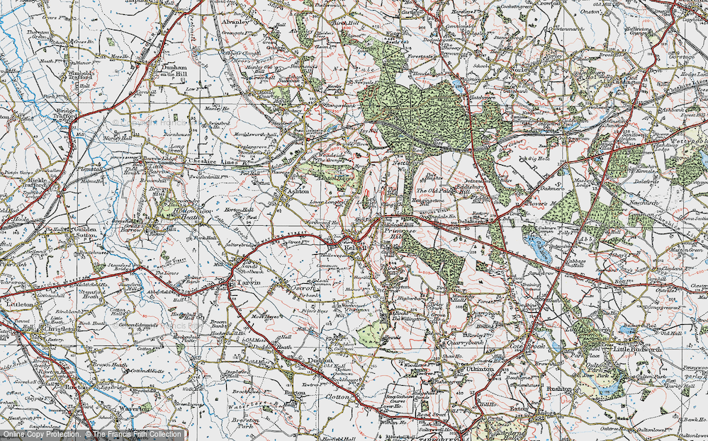 Old Map of Kelsall, 1923 in 1923