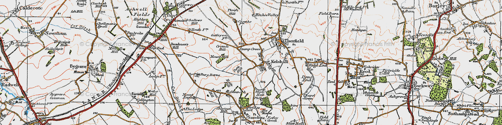 Old map of Kelshall in 1920