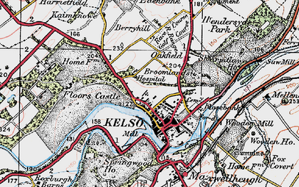 Old map of Kelso in 1926