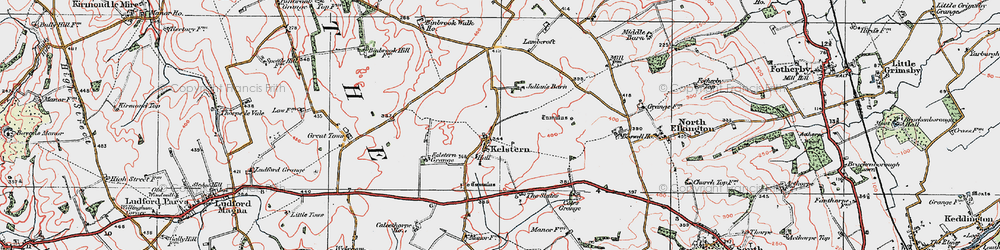Old map of Binbrook Walk Ho in 1923