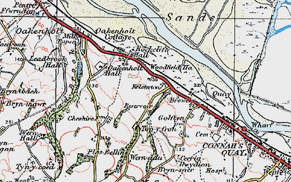 Old map of Bryn Saer in 1924