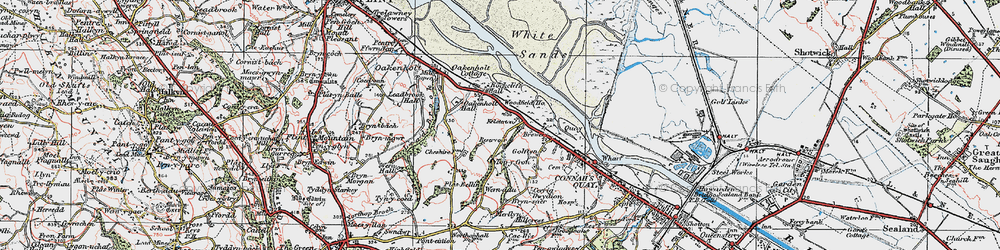 Old map of Bryn Saer in 1924