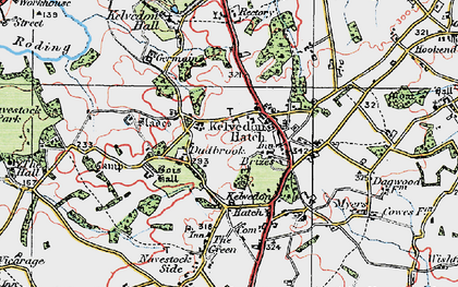 Old map of Kelvedon Hatch in 1920