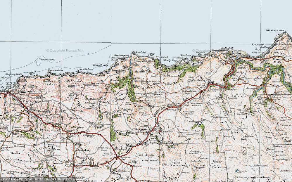 Old Map of Kemacott, 1919 in 1919