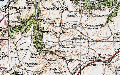 Old map of Kemacott in 1919