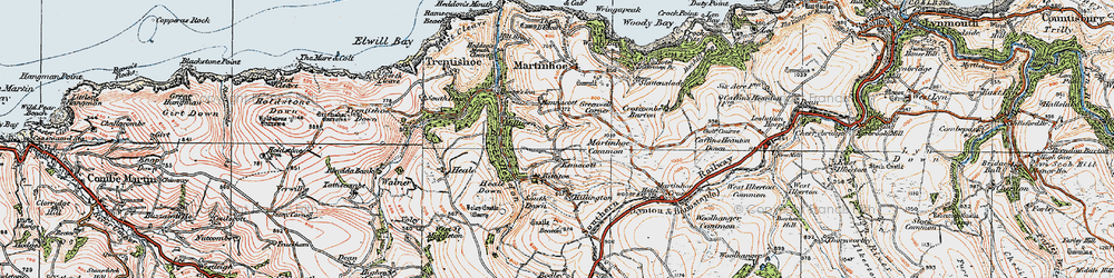 Old map of Kemacott in 1919