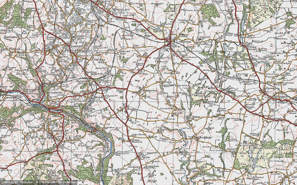 Old Map of Kemberton, 1921 in 1921