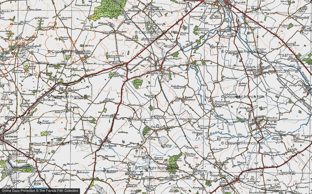Old Map of Kemble Wick, 1919 in 1919