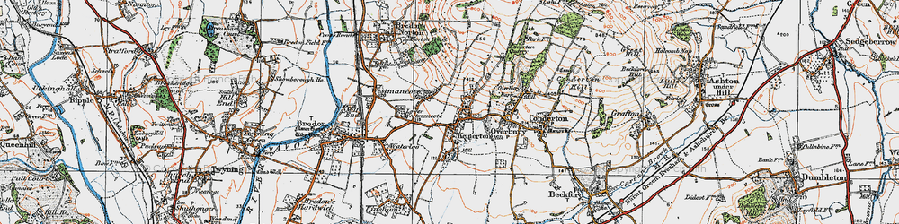 Old map of Kemerton in 1919