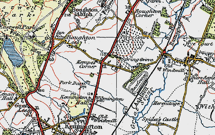Old map of Kempe's Corner in 1921