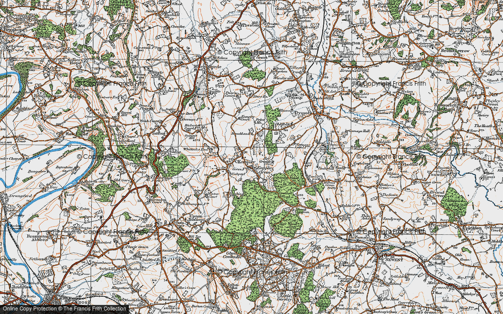 Old Map of Kempley, 1919 in 1919